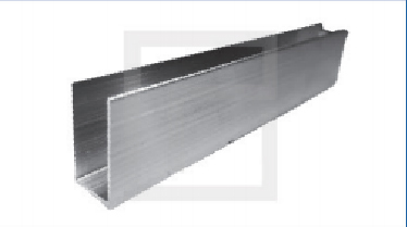 Aluminium Wall Channel (Steel Colour)
